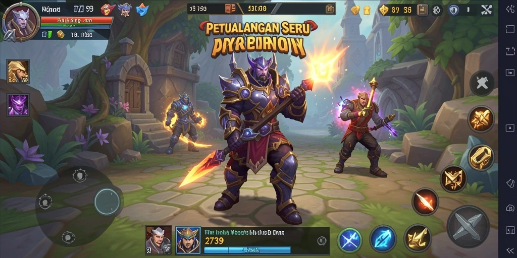Tampilan dinamis pertarungan dalam permainan ARPG 2739.