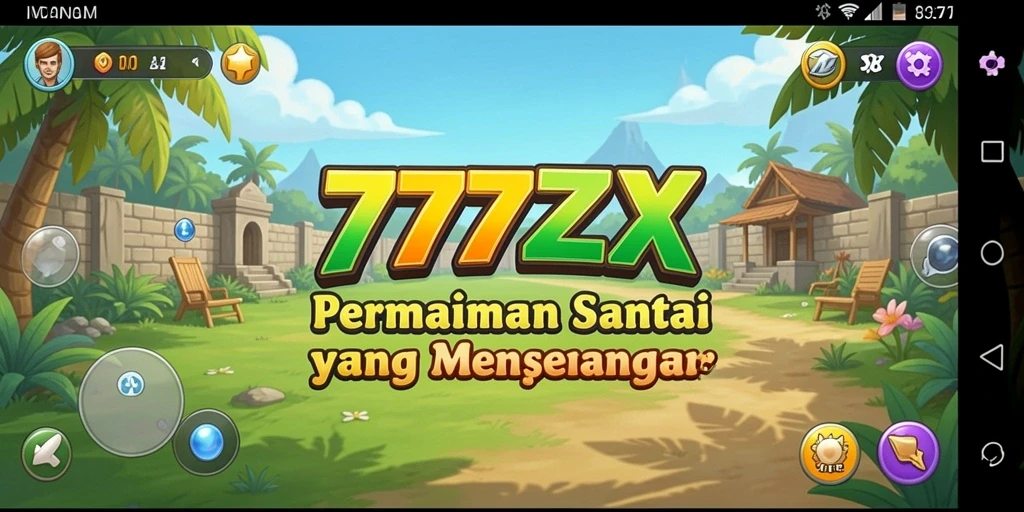 Tampilan gameplay 777ZX yang ceria dan menarik.