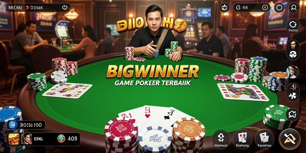 Tampilan gameplay menarik dari BIGWINNER yang menghadirkan Poker seru.