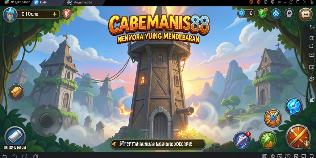 Gameplay mendebarkan di <strong>CABEMANIS88</strong> dengan strategi menara yang unik.