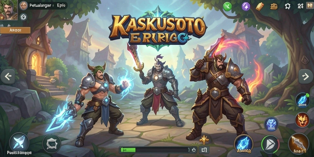 Tampilan gameplay seru di KASKUSTOTO dengan pertempuran epik.