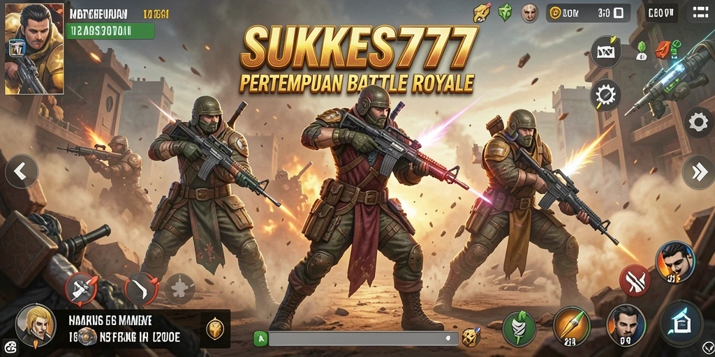Gameplay menarik dalam SUKSES777 dengan aksi Battle Royale yang intens.