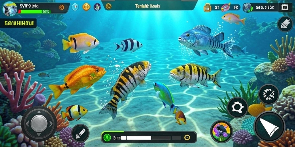 Screenshot gameplay SVIP9 menampilkan aksi tembak ikan yang seru.